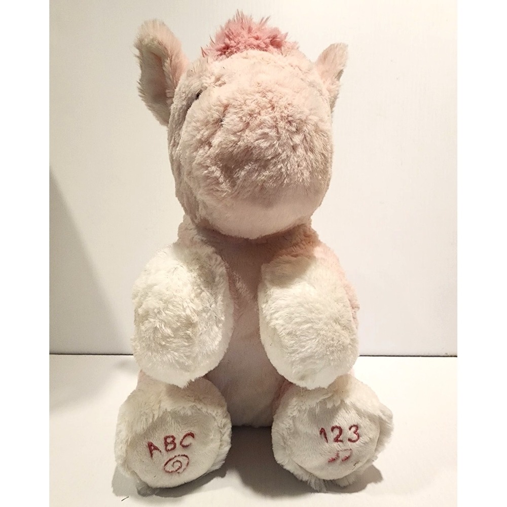 Baby Gund ABC 123 Plush Alora the Unicorn   Lights up - Tested - Works